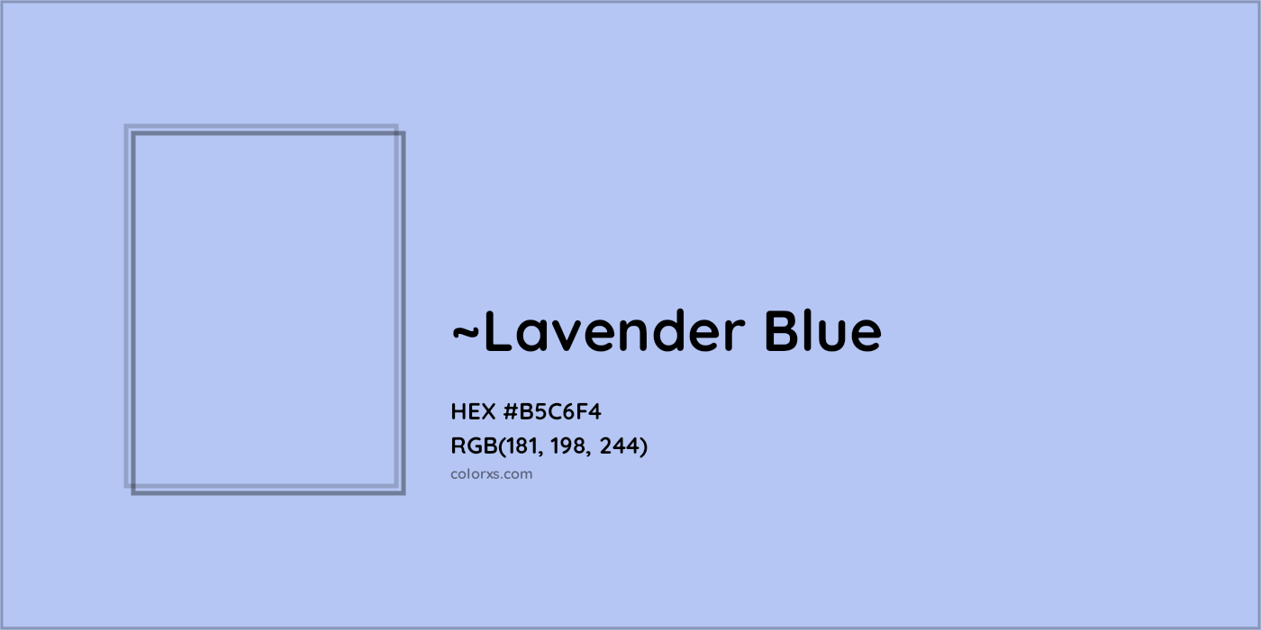 HEX #B5C6F4 Color Name, Color Code, Palettes, Similar Paints, Images
