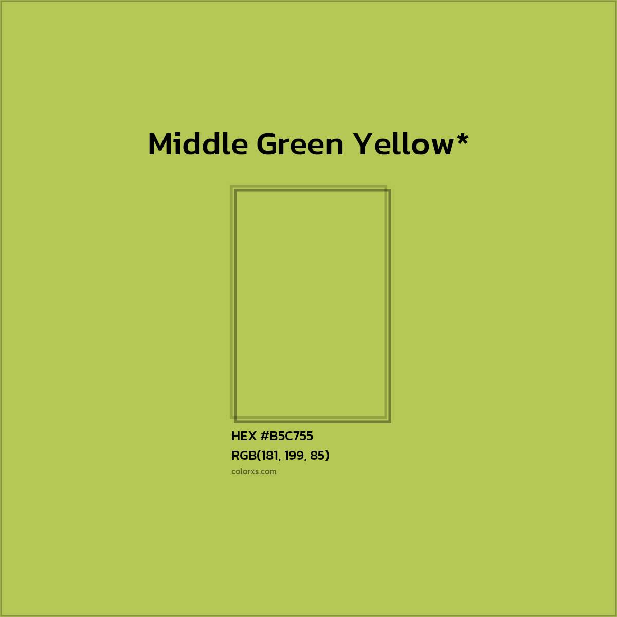 HEX #B5C755 Color Name, Color Code, Palettes, Similar Paints, Images