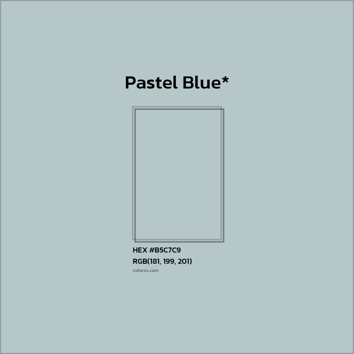 HEX #B5C7C9 Color Name, Color Code, Palettes, Similar Paints, Images