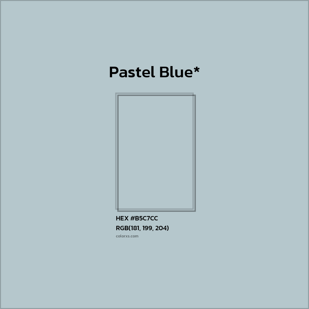 HEX #B5C7CC Color Name, Color Code, Palettes, Similar Paints, Images