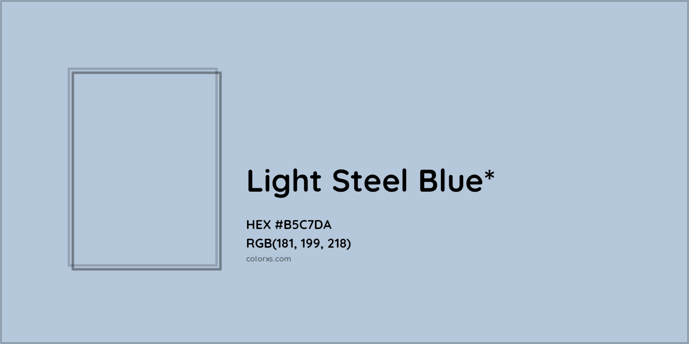 HEX #B5C7DA Color Name, Color Code, Palettes, Similar Paints, Images