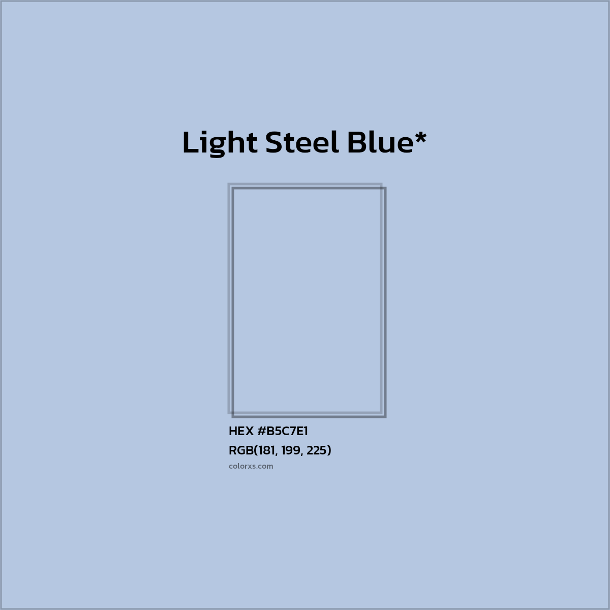 HEX #B5C7E1 Color Name, Color Code, Palettes, Similar Paints, Images