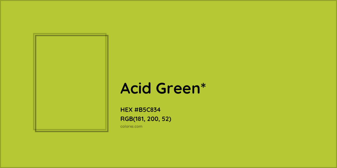 HEX #B5C834 Color Name, Color Code, Palettes, Similar Paints, Images