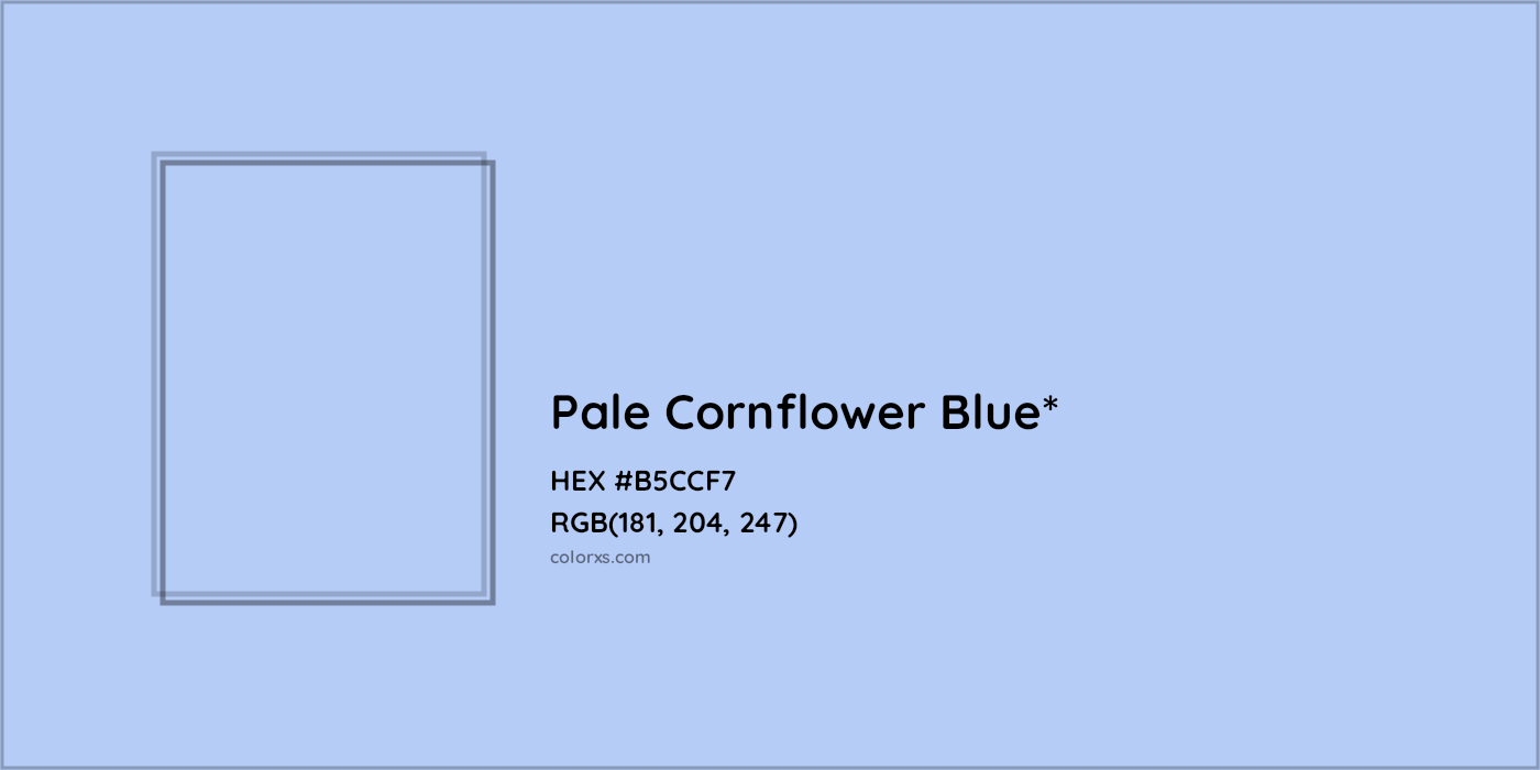 HEX #B5CCF7 Color Name, Color Code, Palettes, Similar Paints, Images