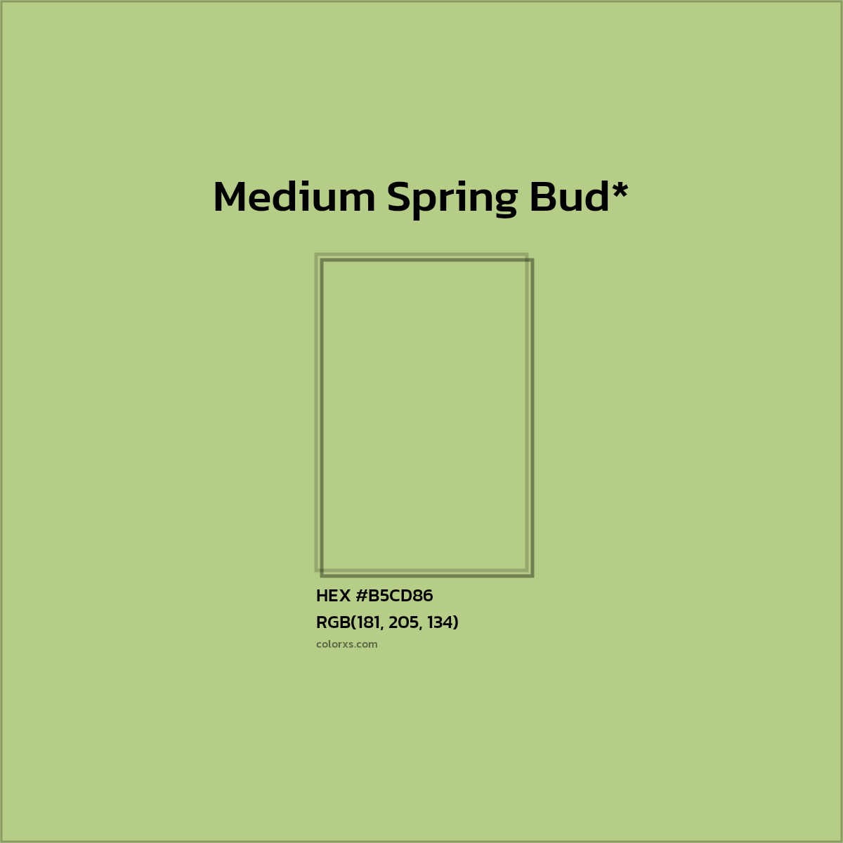 HEX #B5CD86 Color Name, Color Code, Palettes, Similar Paints, Images