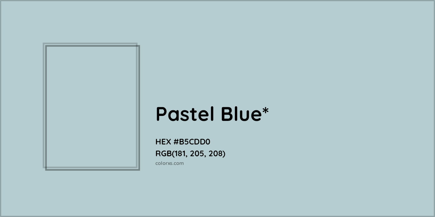 HEX #B5CDD0 Color Name, Color Code, Palettes, Similar Paints, Images