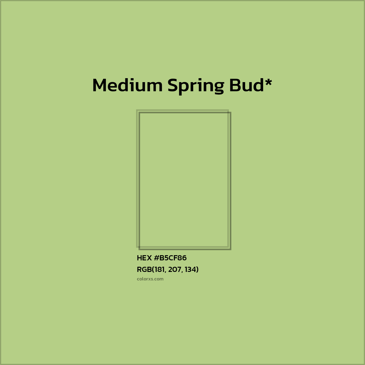 HEX #B5CF86 Color Name, Color Code, Palettes, Similar Paints, Images