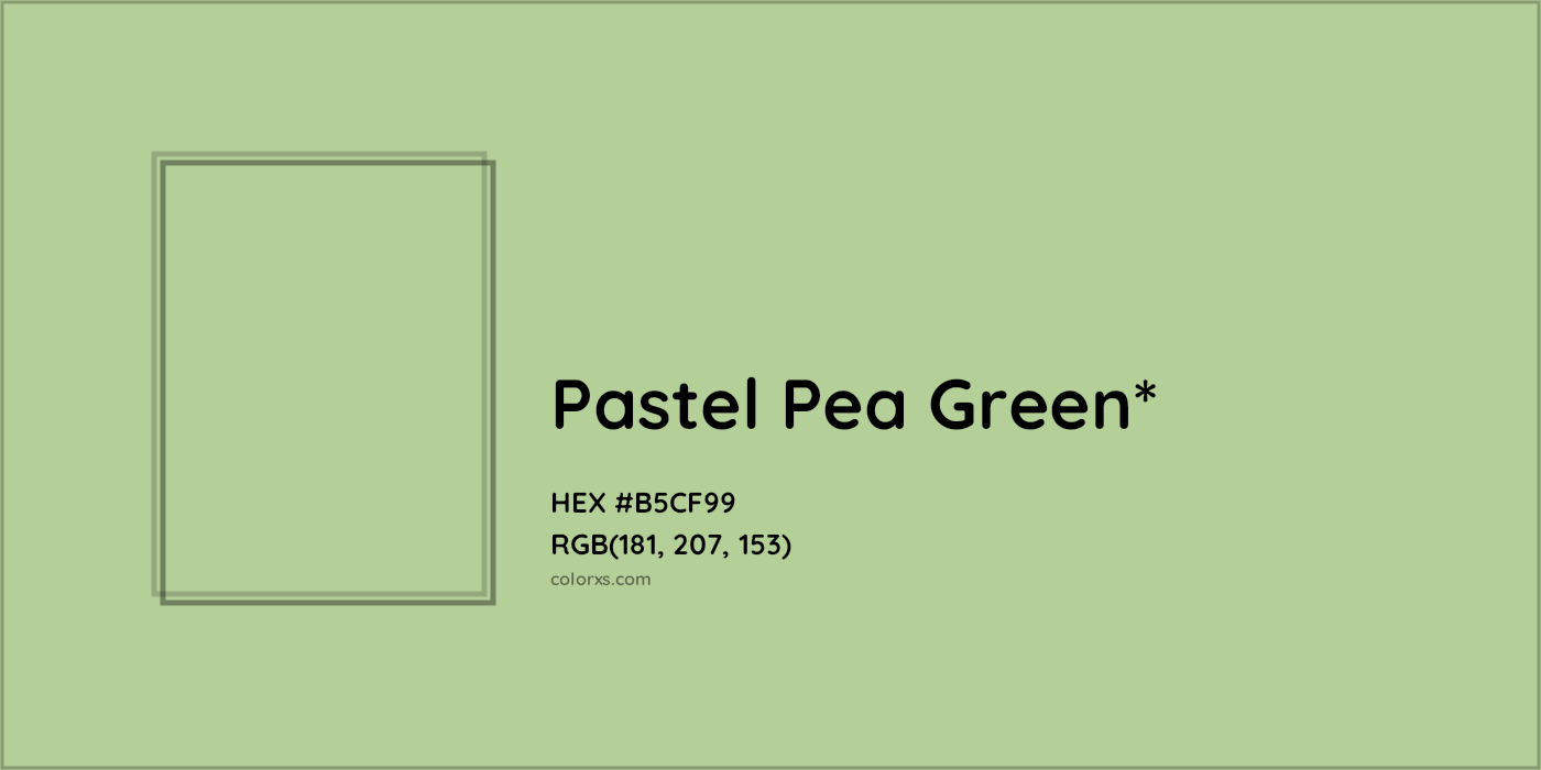 HEX #B5CF99 Color Name, Color Code, Palettes, Similar Paints, Images