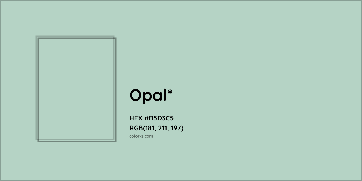 HEX #B5D3C5 Color Name, Color Code, Palettes, Similar Paints, Images