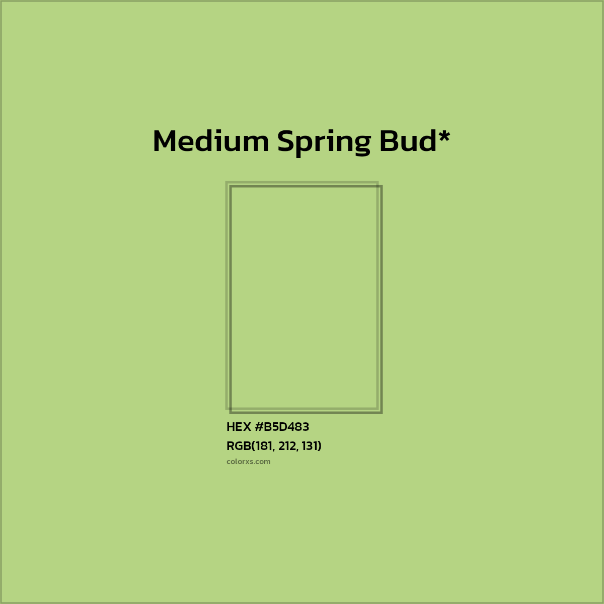 HEX #B5D483 Color Name, Color Code, Palettes, Similar Paints, Images