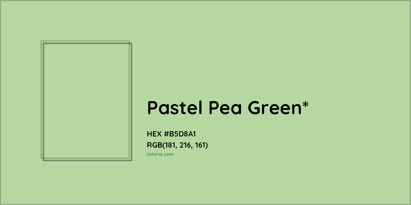 HEX #B5D8A1 Color Name, Color Code, Palettes, Similar Paints, Images