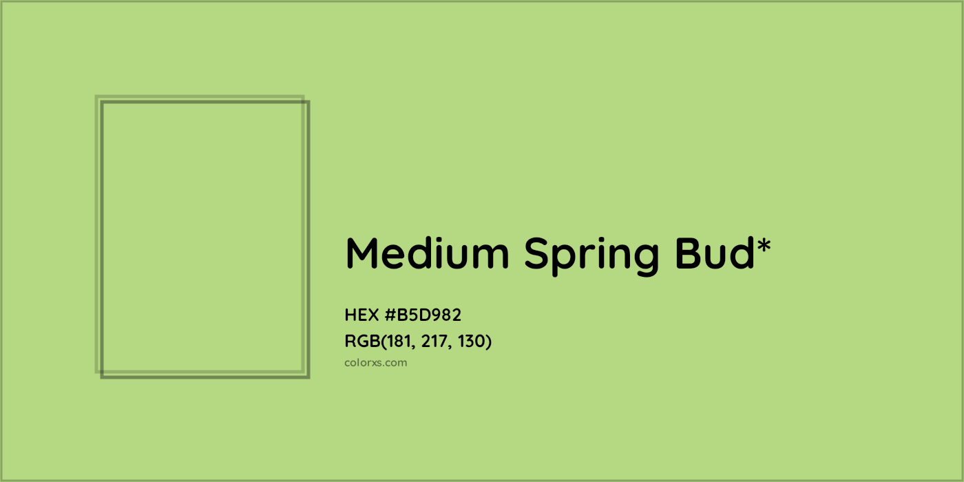 HEX #B5D982 Color Name, Color Code, Palettes, Similar Paints, Images