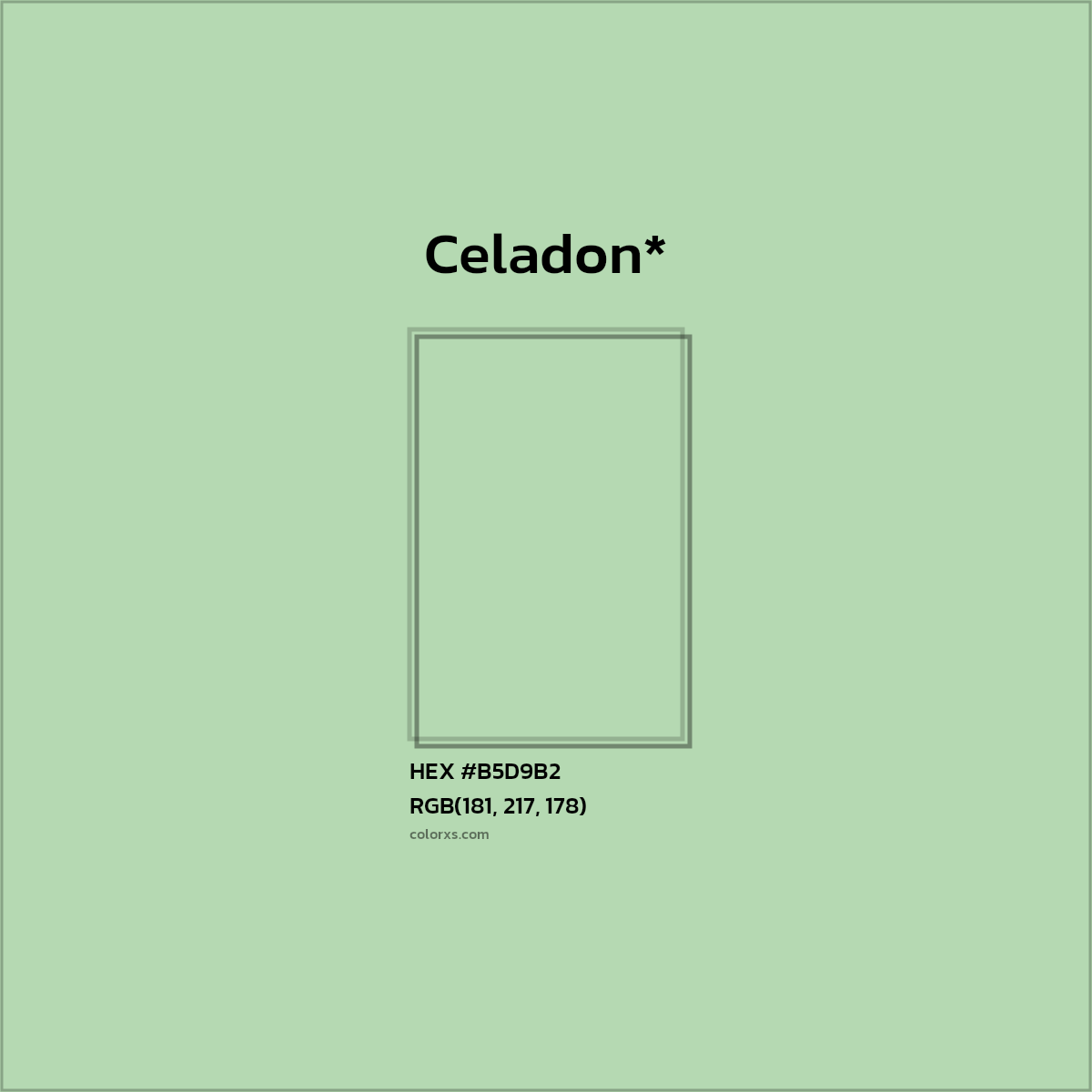 HEX #B5D9B2 Color Name, Color Code, Palettes, Similar Paints, Images