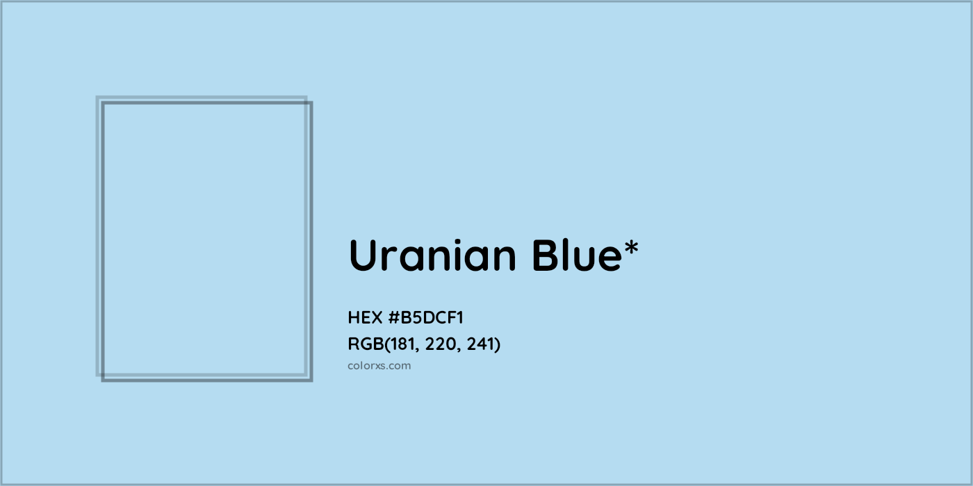 HEX #B5DCF1 Color Name, Color Code, Palettes, Similar Paints, Images