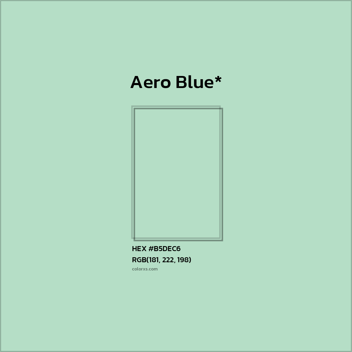 HEX #B5DEC6 Color Name, Color Code, Palettes, Similar Paints, Images