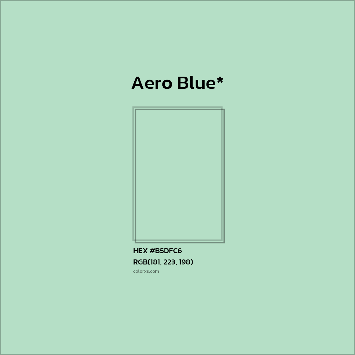 HEX #B5DFC6 Color Name, Color Code, Palettes, Similar Paints, Images