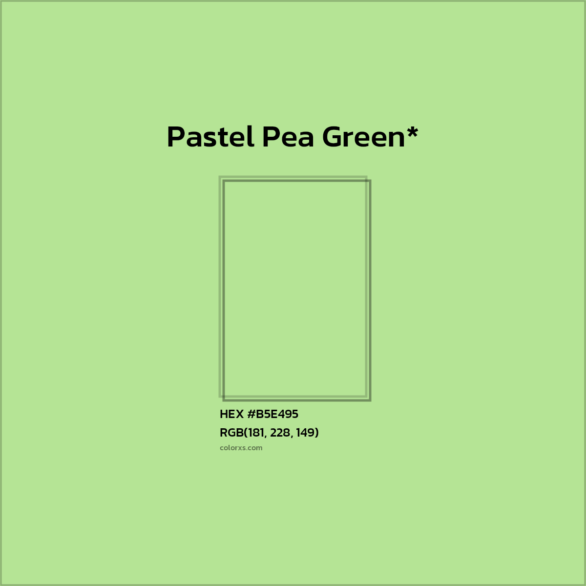 HEX #B5E495 Color Name, Color Code, Palettes, Similar Paints, Images