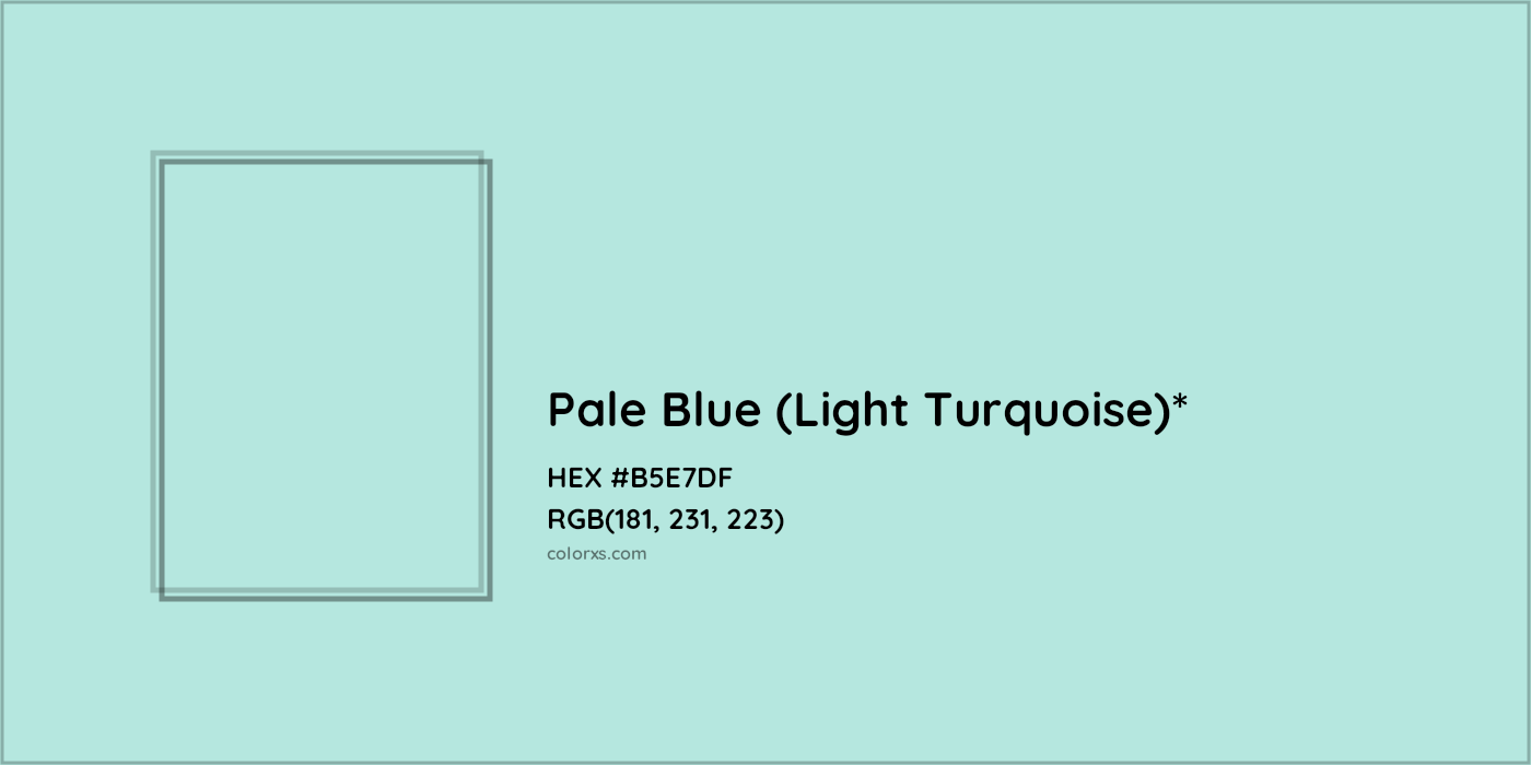 HEX #B5E7DF Color Name, Color Code, Palettes, Similar Paints, Images