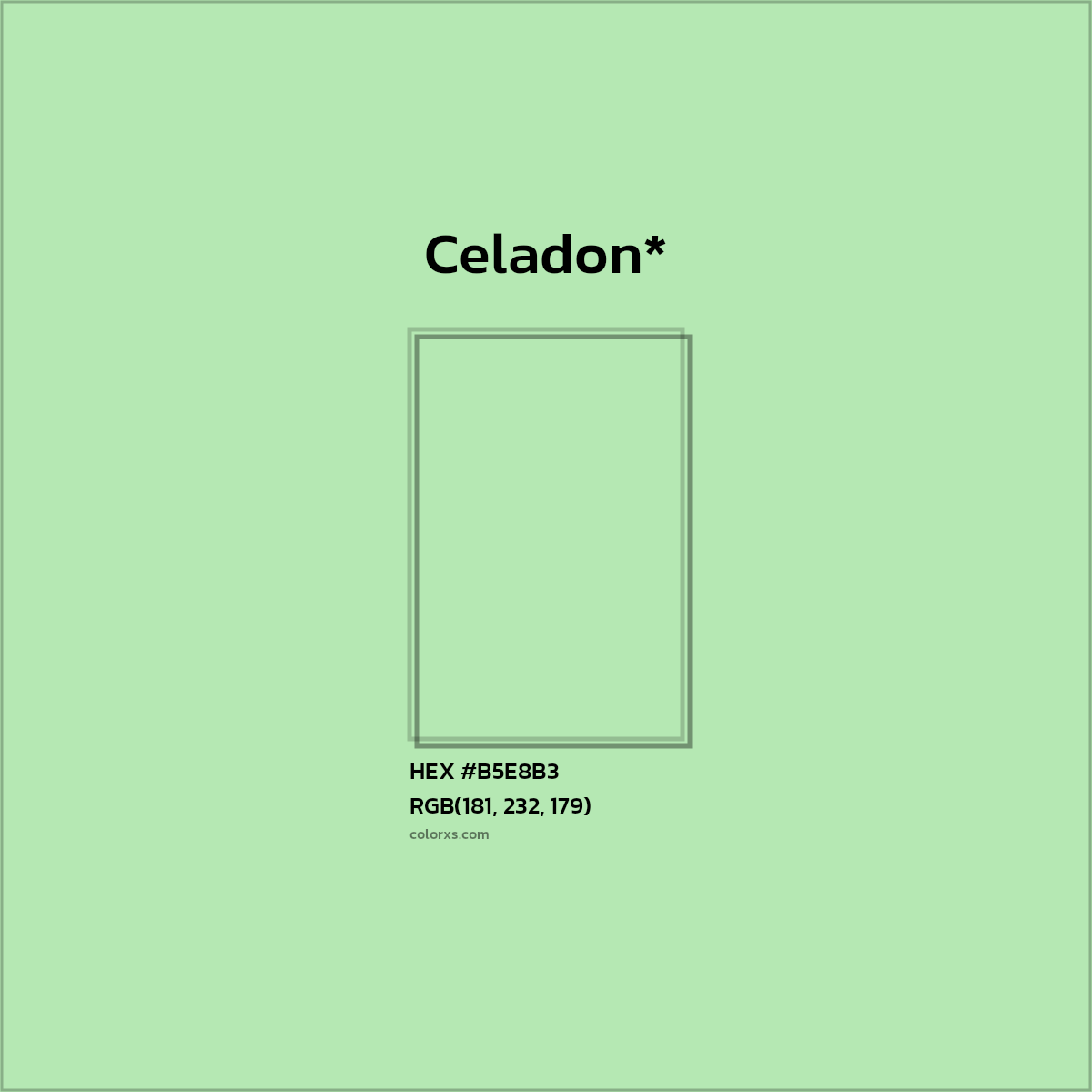 HEX #B5E8B3 Color Name, Color Code, Palettes, Similar Paints, Images