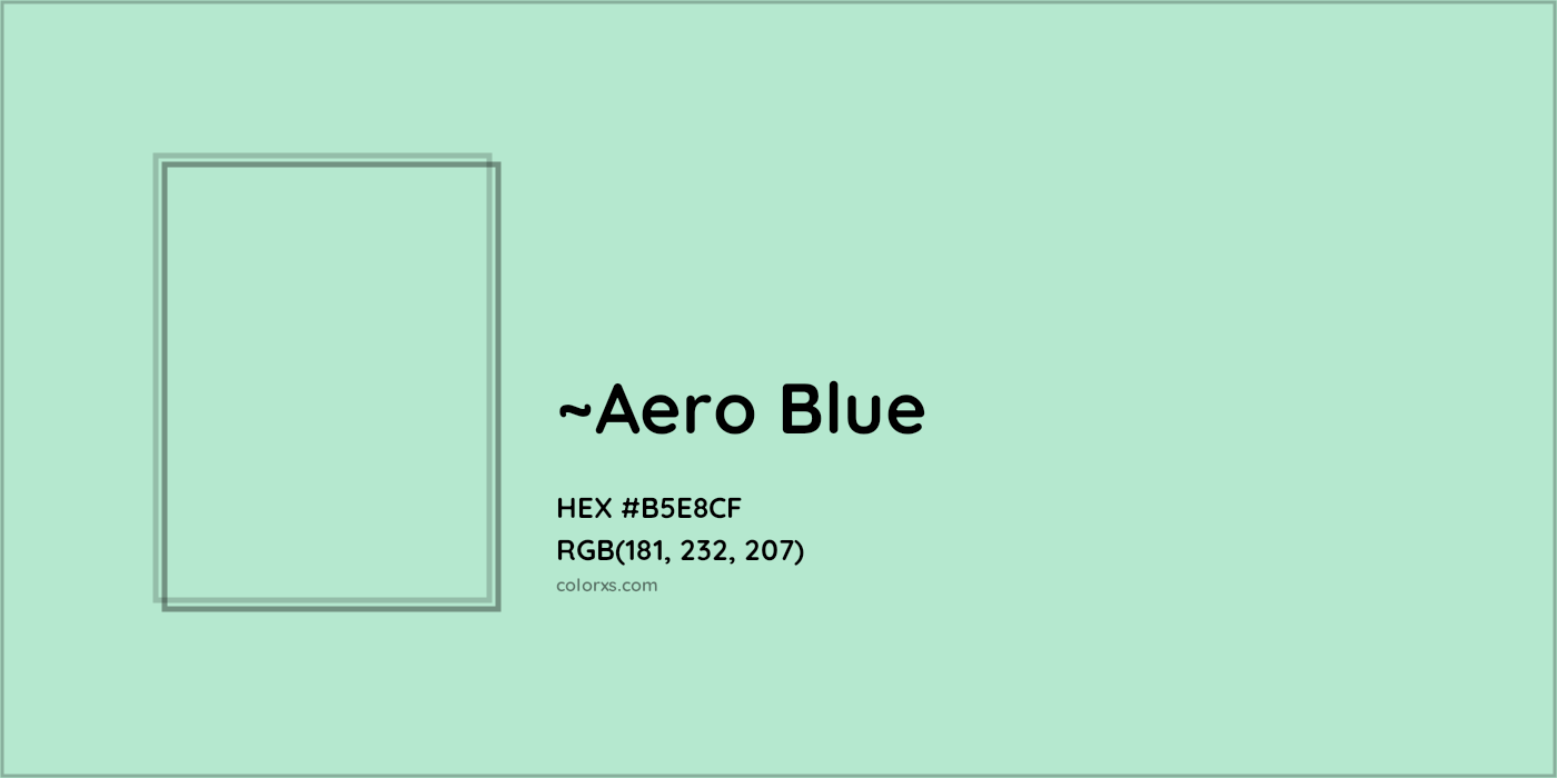 HEX #B5E8CF Color Name, Color Code, Palettes, Similar Paints, Images