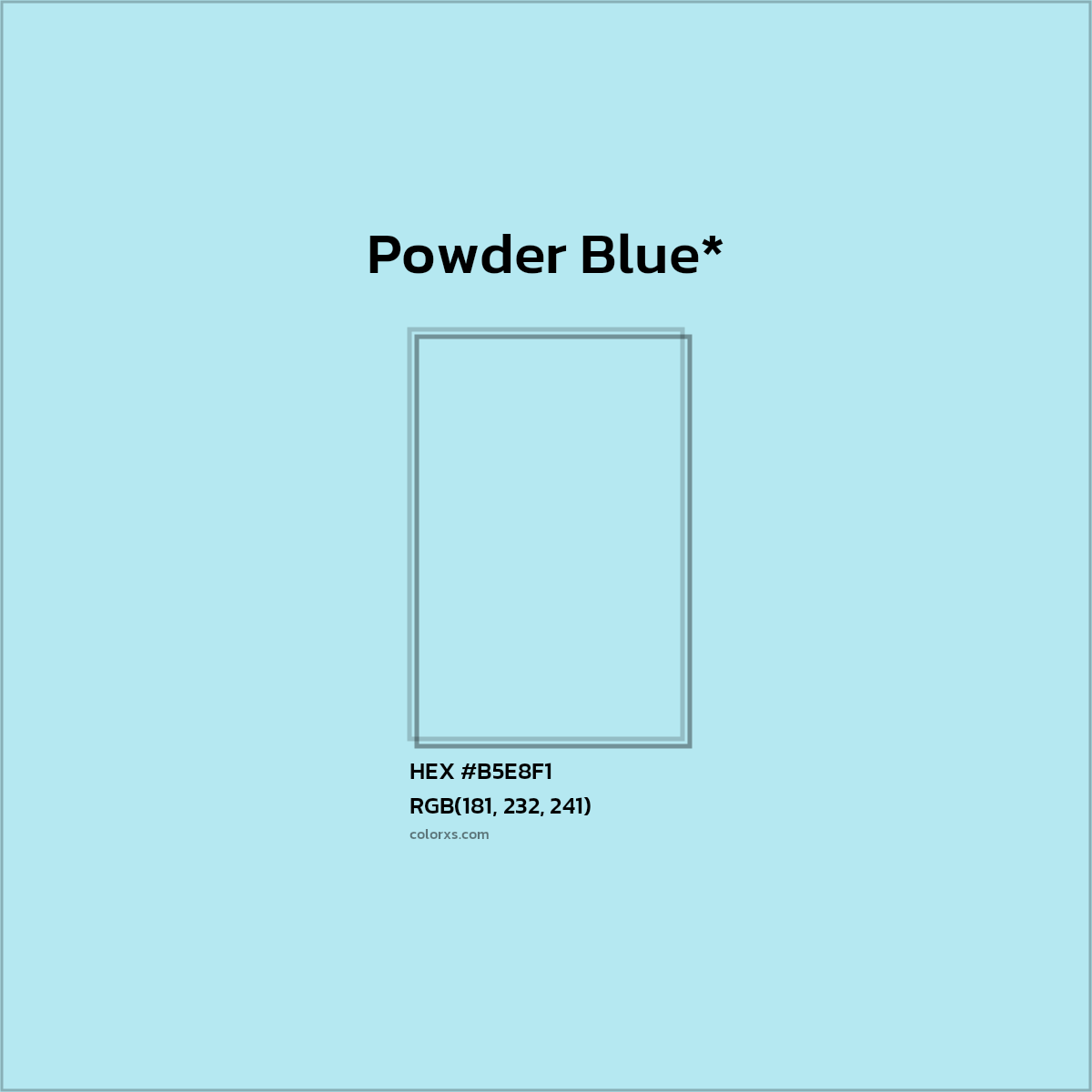 HEX #B5E8F1 Color Name, Color Code, Palettes, Similar Paints, Images