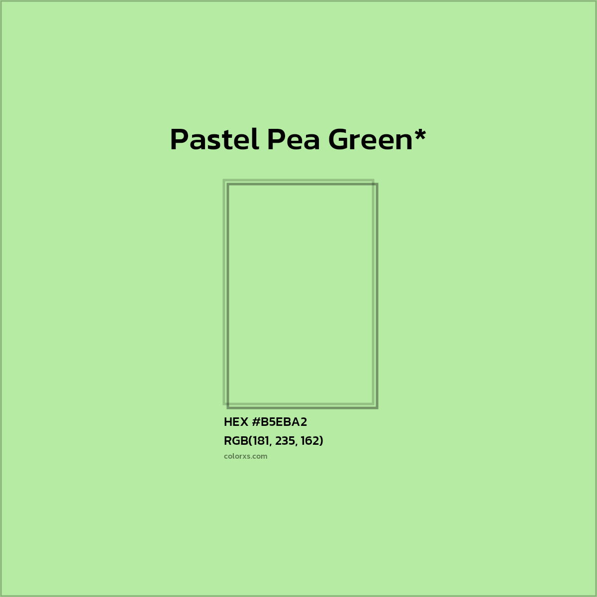 HEX #B5EBA2 Color Name, Color Code, Palettes, Similar Paints, Images