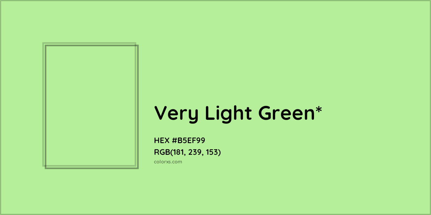 HEX #B5EF99 Color Name, Color Code, Palettes, Similar Paints, Images