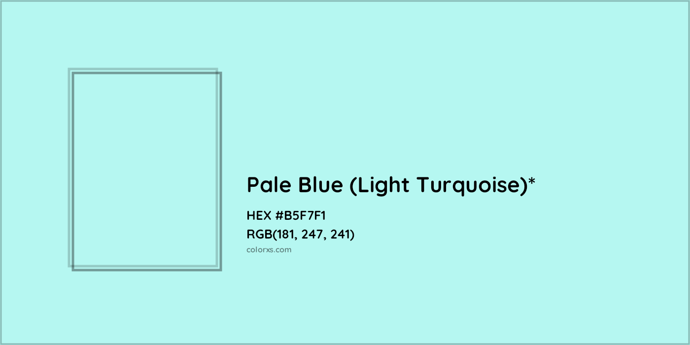 HEX #B5F7F1 Color Name, Color Code, Palettes, Similar Paints, Images