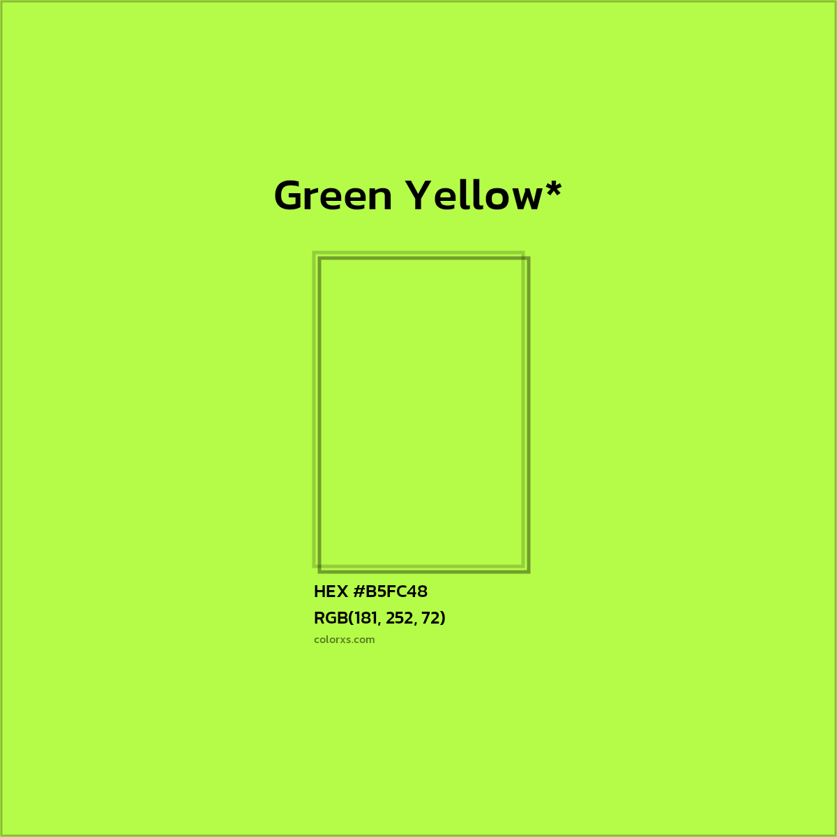 HEX #B5FC48 Color Name, Color Code, Palettes, Similar Paints, Images