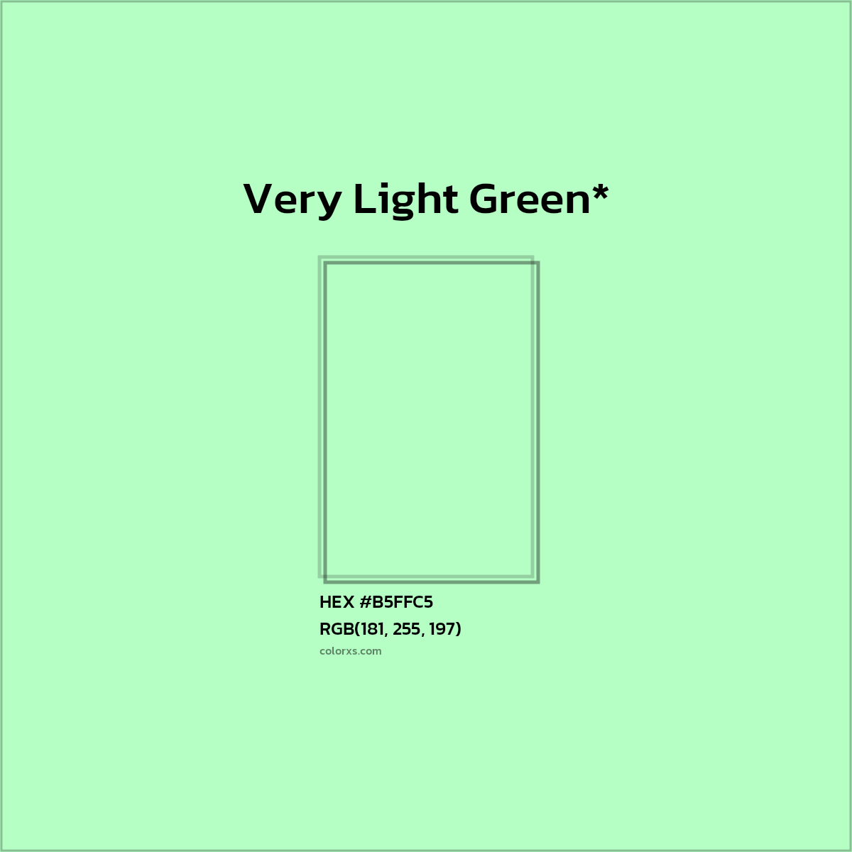 HEX #B5FFC5 Color Name, Color Code, Palettes, Similar Paints, Images