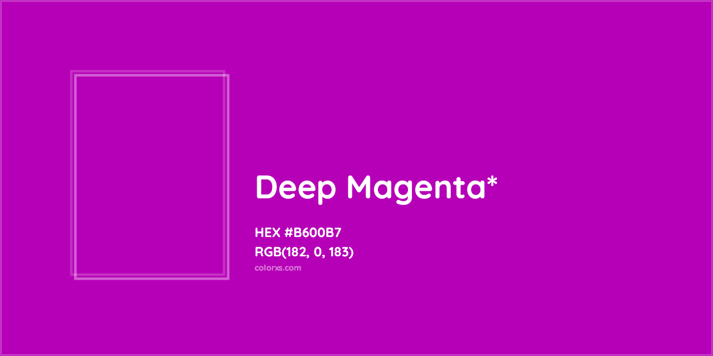 HEX #B600B7 Color Name, Color Code, Palettes, Similar Paints, Images