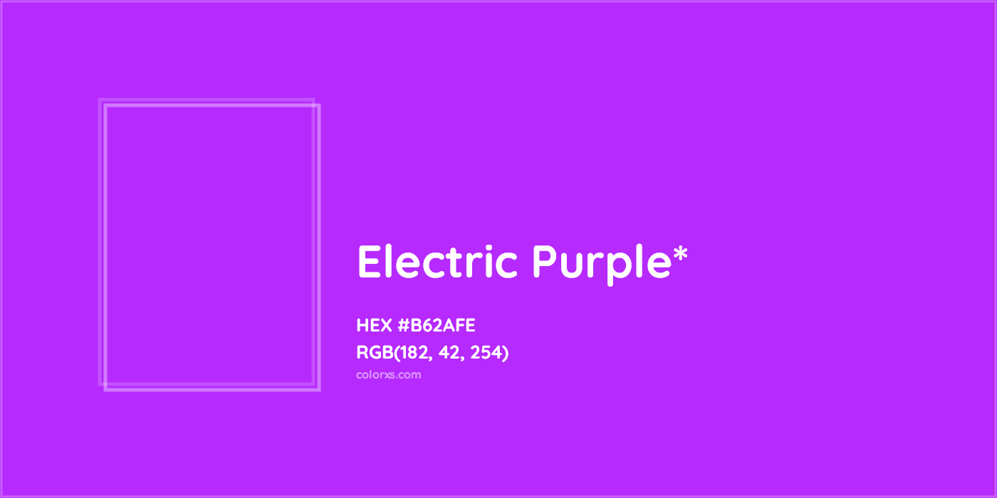 HEX #B62AFE Color Name, Color Code, Palettes, Similar Paints, Images