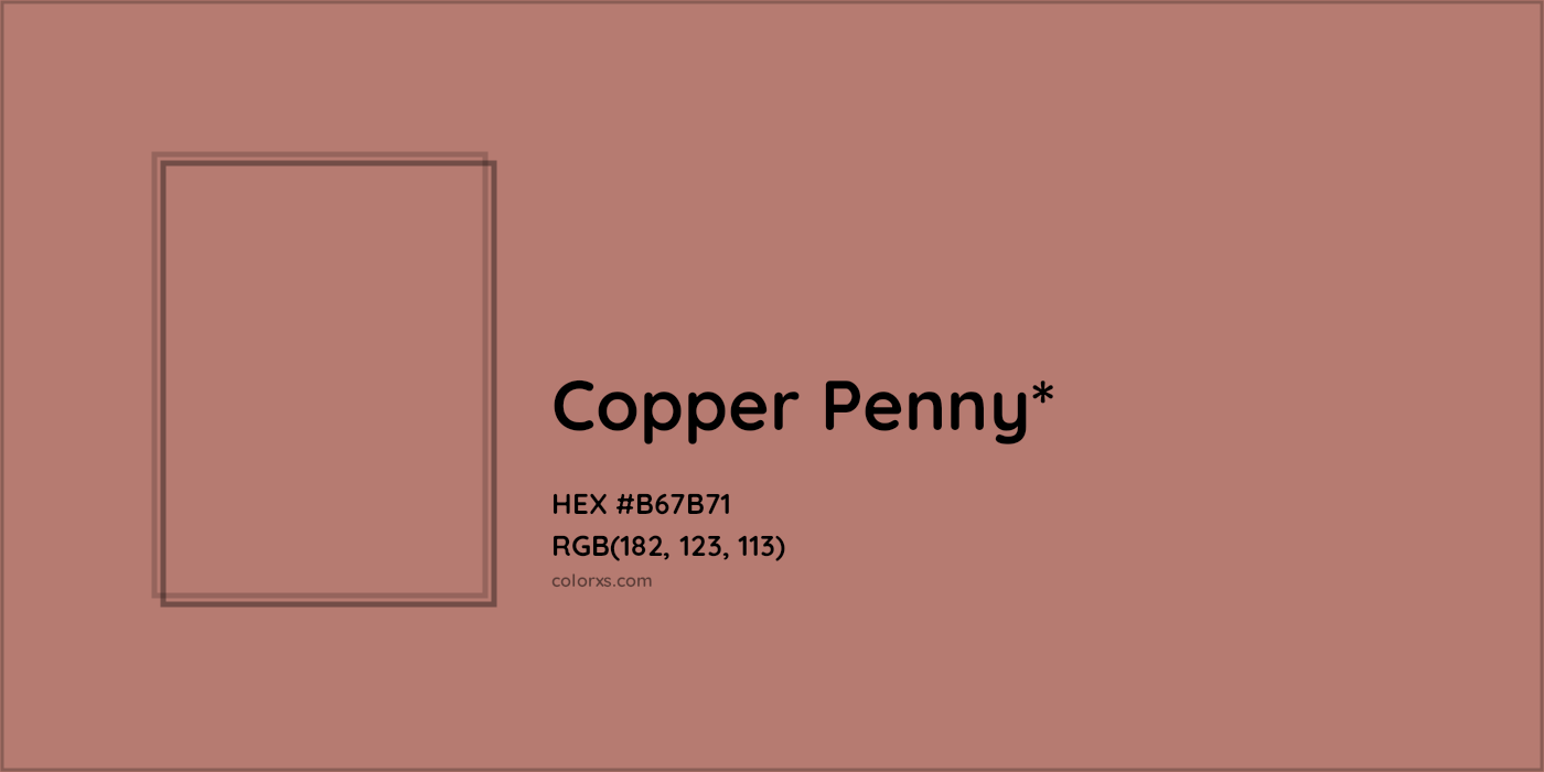 HEX #B67B71 Color Name, Color Code, Palettes, Similar Paints, Images