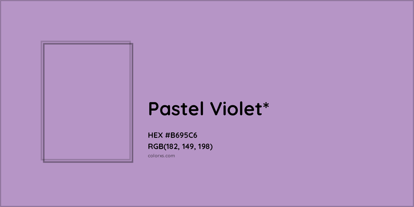 HEX #B695C6 Color Name, Color Code, Palettes, Similar Paints, Images