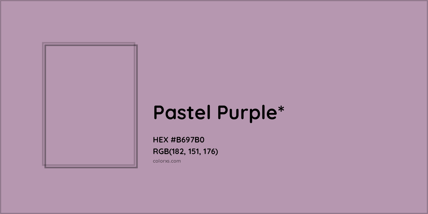 HEX #B697B0 Color Name, Color Code, Palettes, Similar Paints, Images
