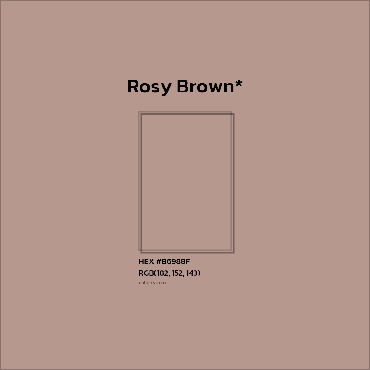 HEX #B6988F Color Name, Color Code, Palettes, Similar Paints, Images