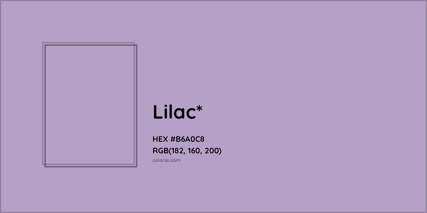 HEX #B6A0C8 Color Name, Color Code, Palettes, Similar Paints, Images