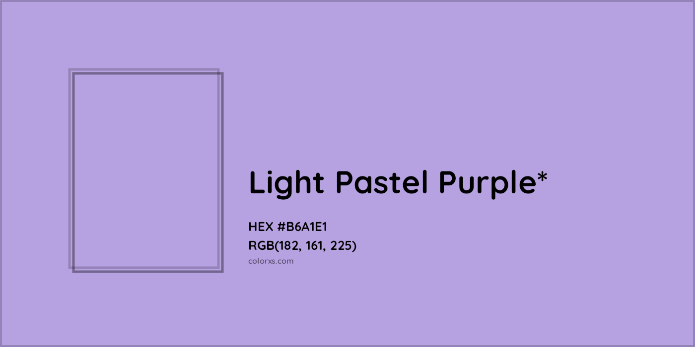 HEX #B6A1E1 Color Name, Color Code, Palettes, Similar Paints, Images