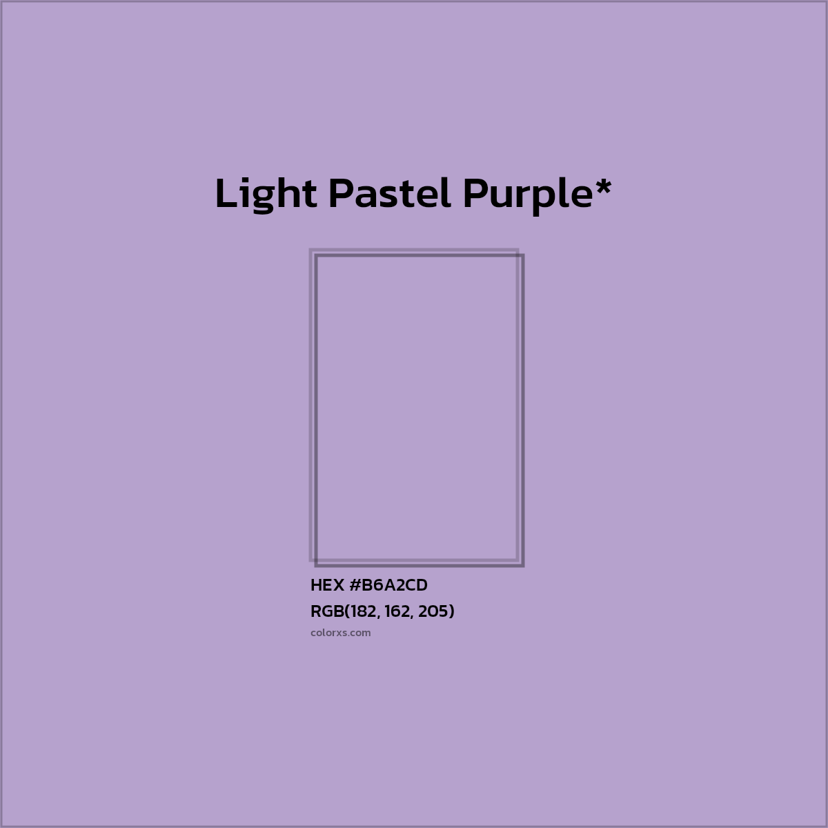 HEX #B6A2CD Color Name, Color Code, Palettes, Similar Paints, Images
