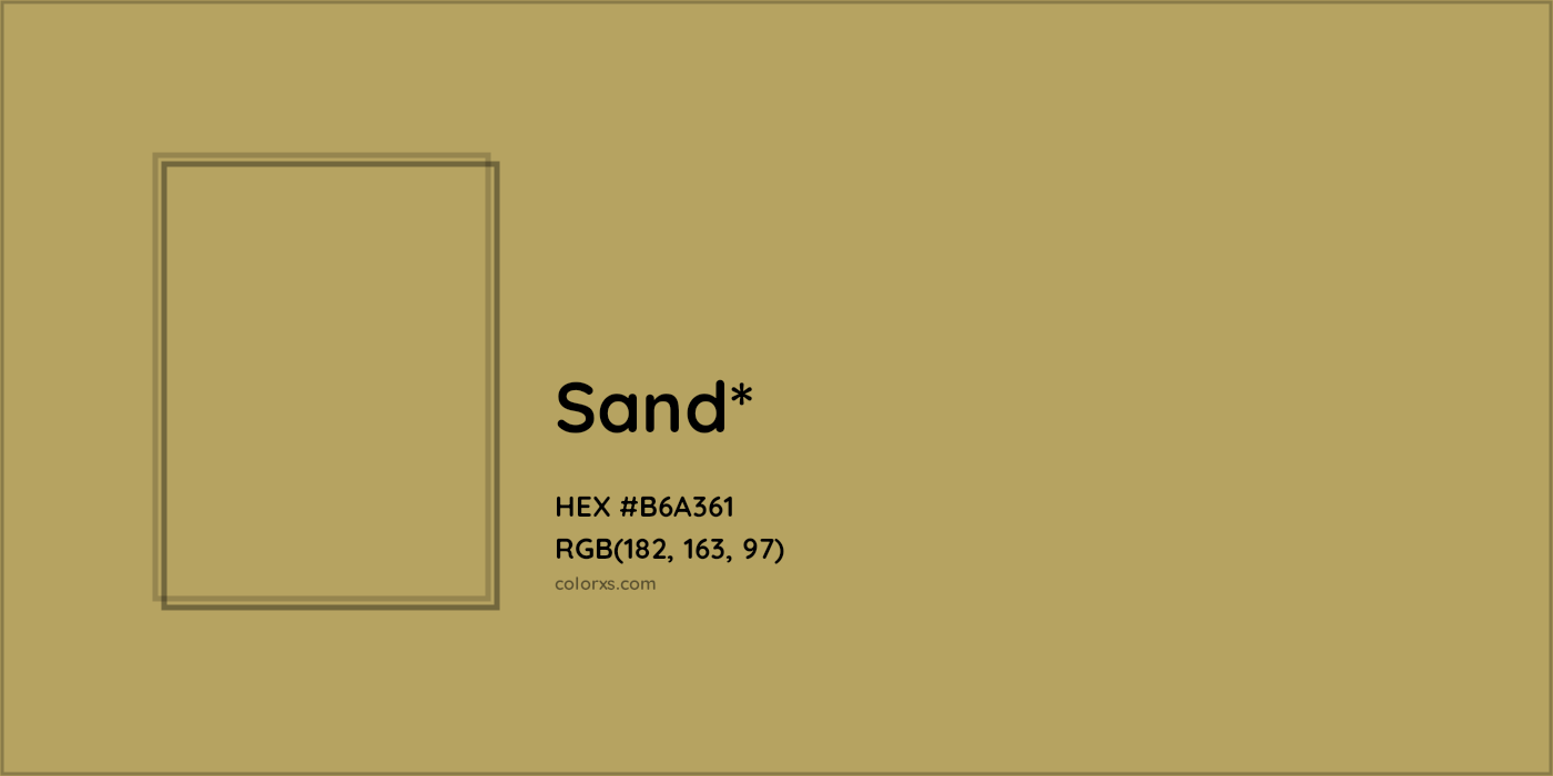 HEX #B6A361 Color Name, Color Code, Palettes, Similar Paints, Images