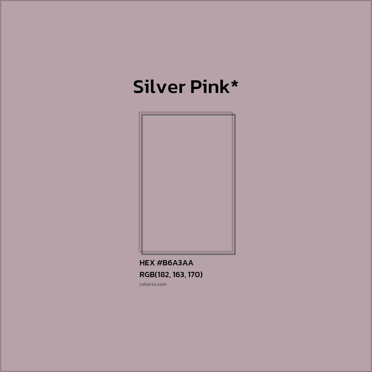 HEX #B6A3AA Color Name, Color Code, Palettes, Similar Paints, Images