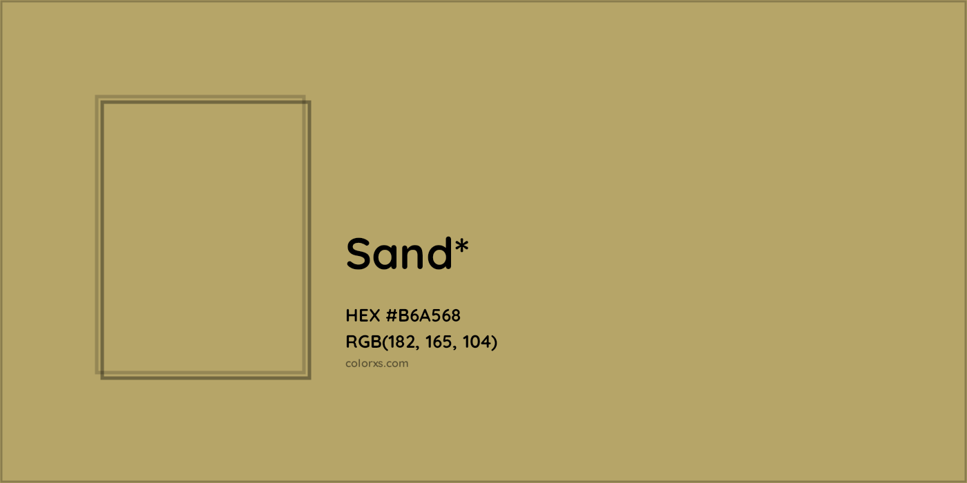 HEX #B6A568 Color Name, Color Code, Palettes, Similar Paints, Images
