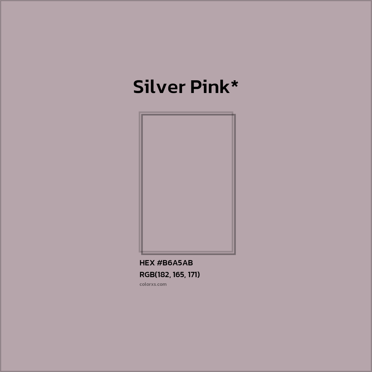 HEX #B6A5AB Color Name, Color Code, Palettes, Similar Paints, Images