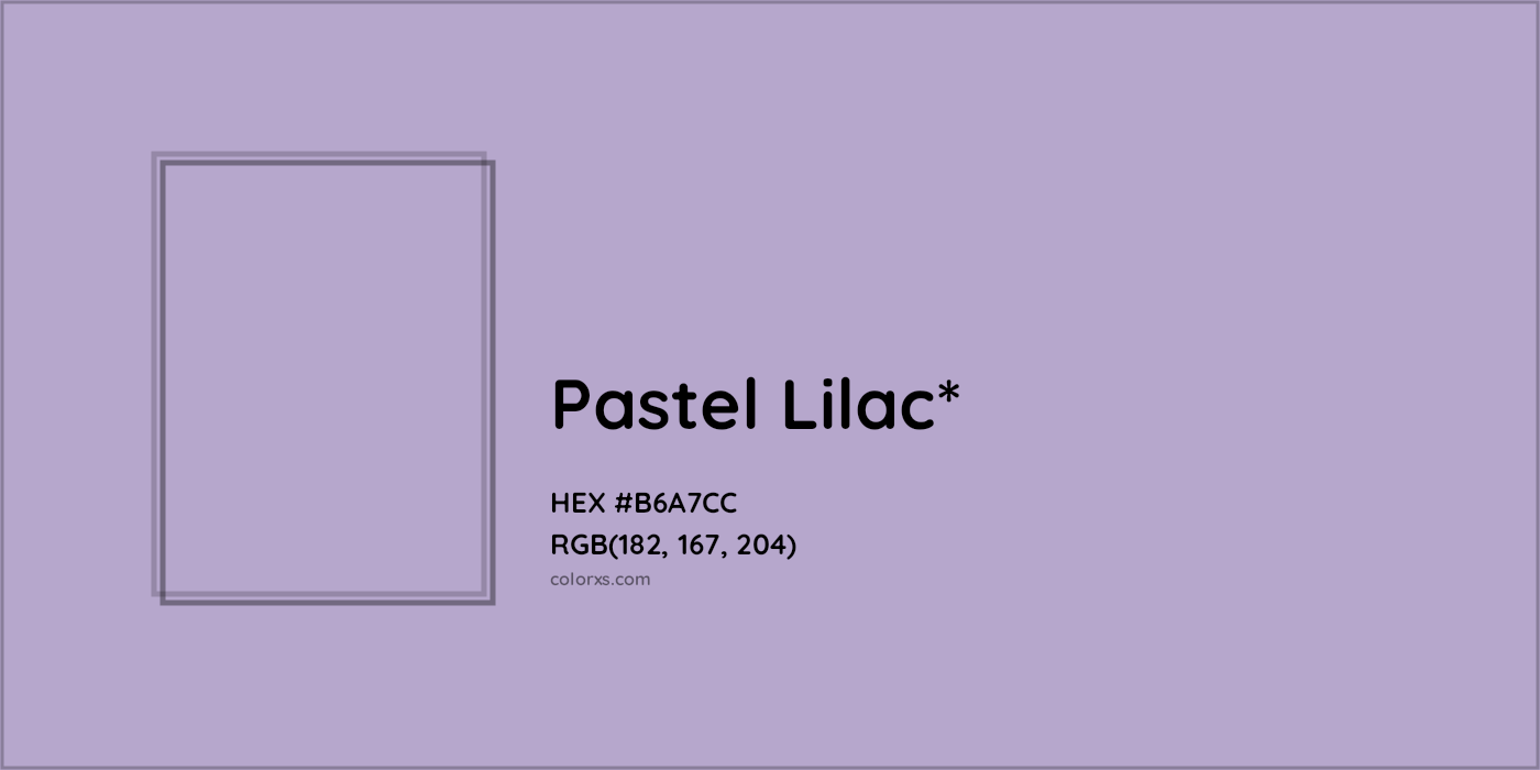 HEX #B6A7CC Color Name, Color Code, Palettes, Similar Paints, Images