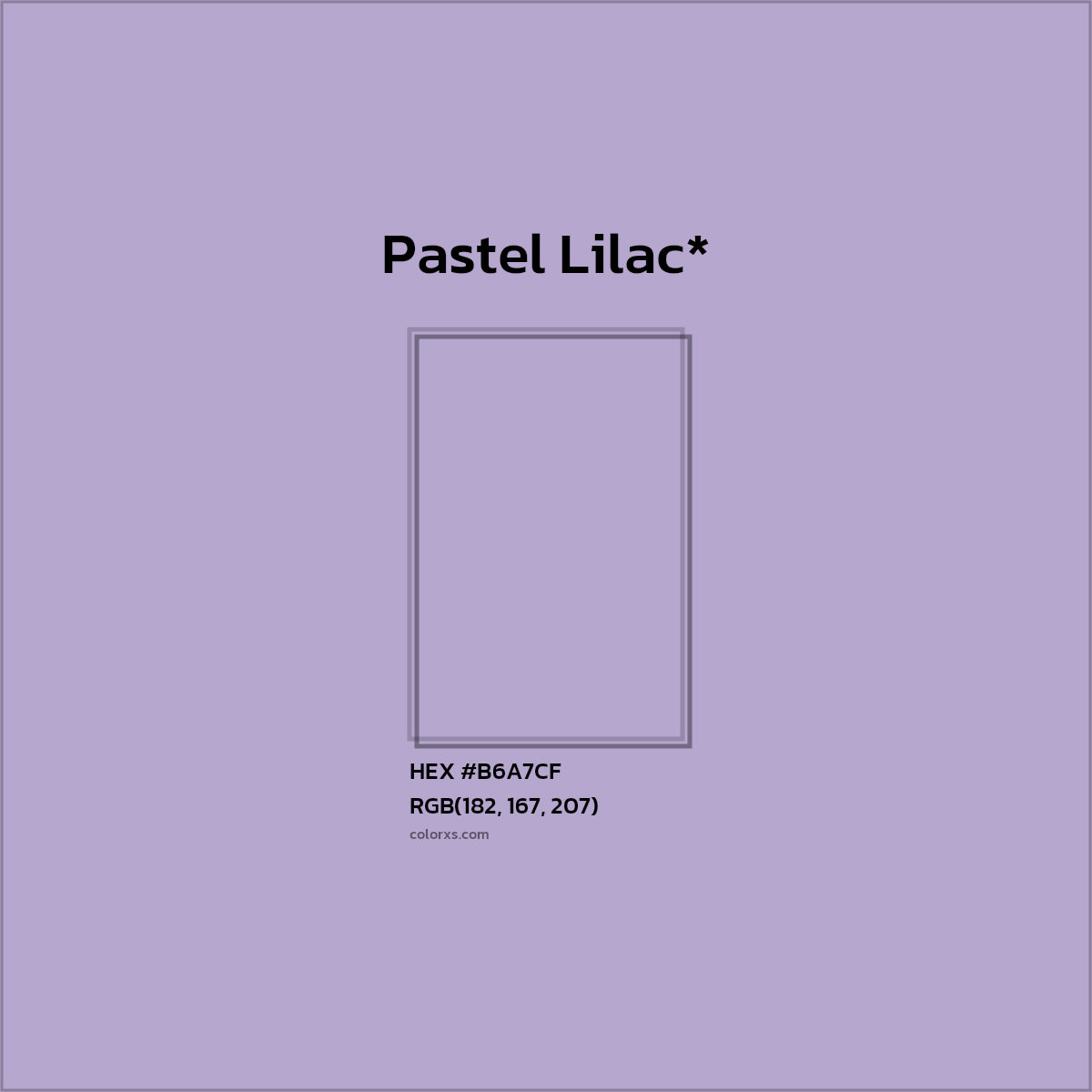 HEX #B6A7CF Color Name, Color Code, Palettes, Similar Paints, Images