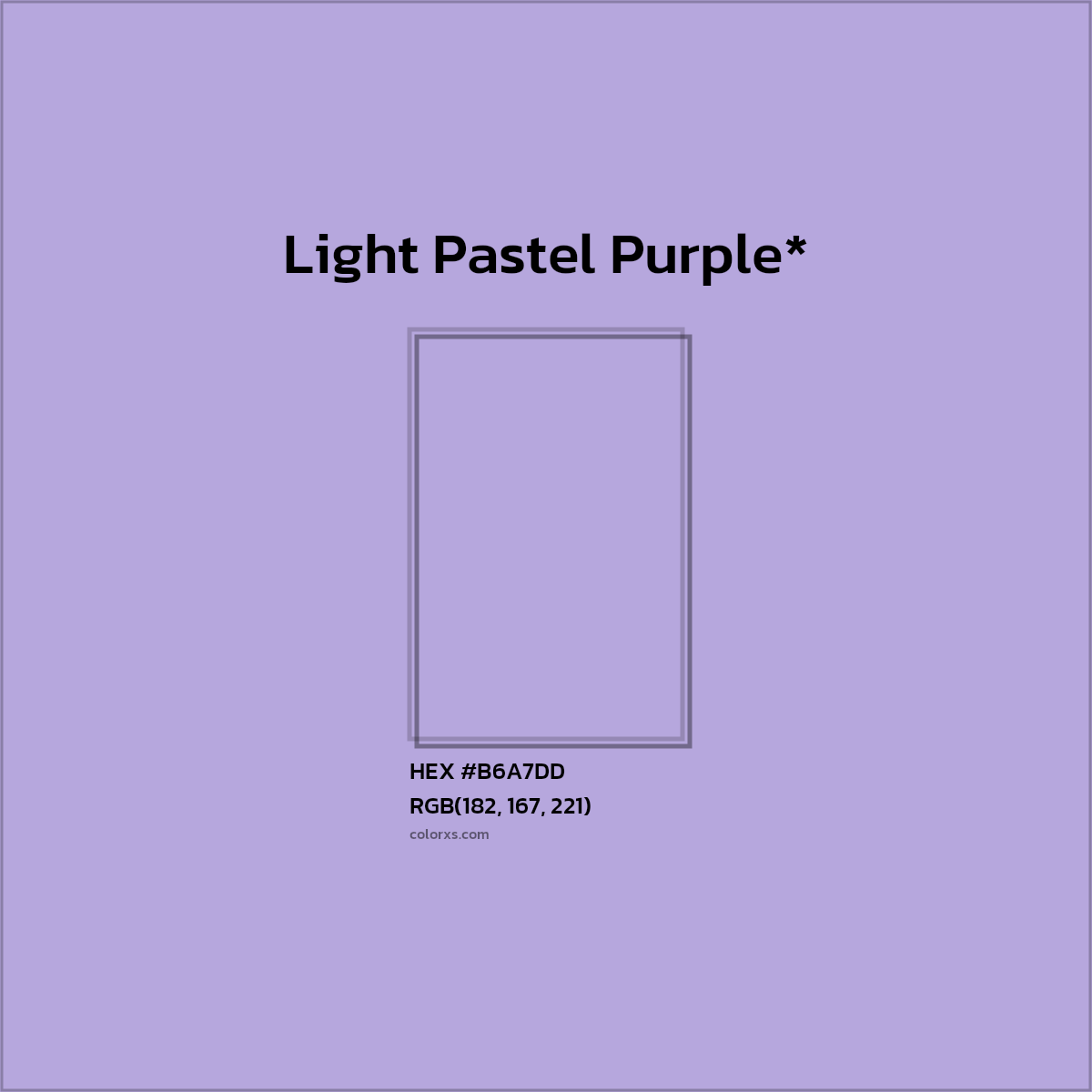 HEX #B6A7DD Color Name, Color Code, Palettes, Similar Paints, Images