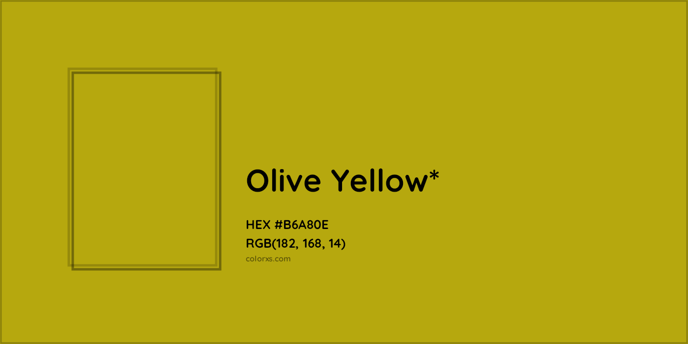 HEX #B6A80E Color Name, Color Code, Palettes, Similar Paints, Images