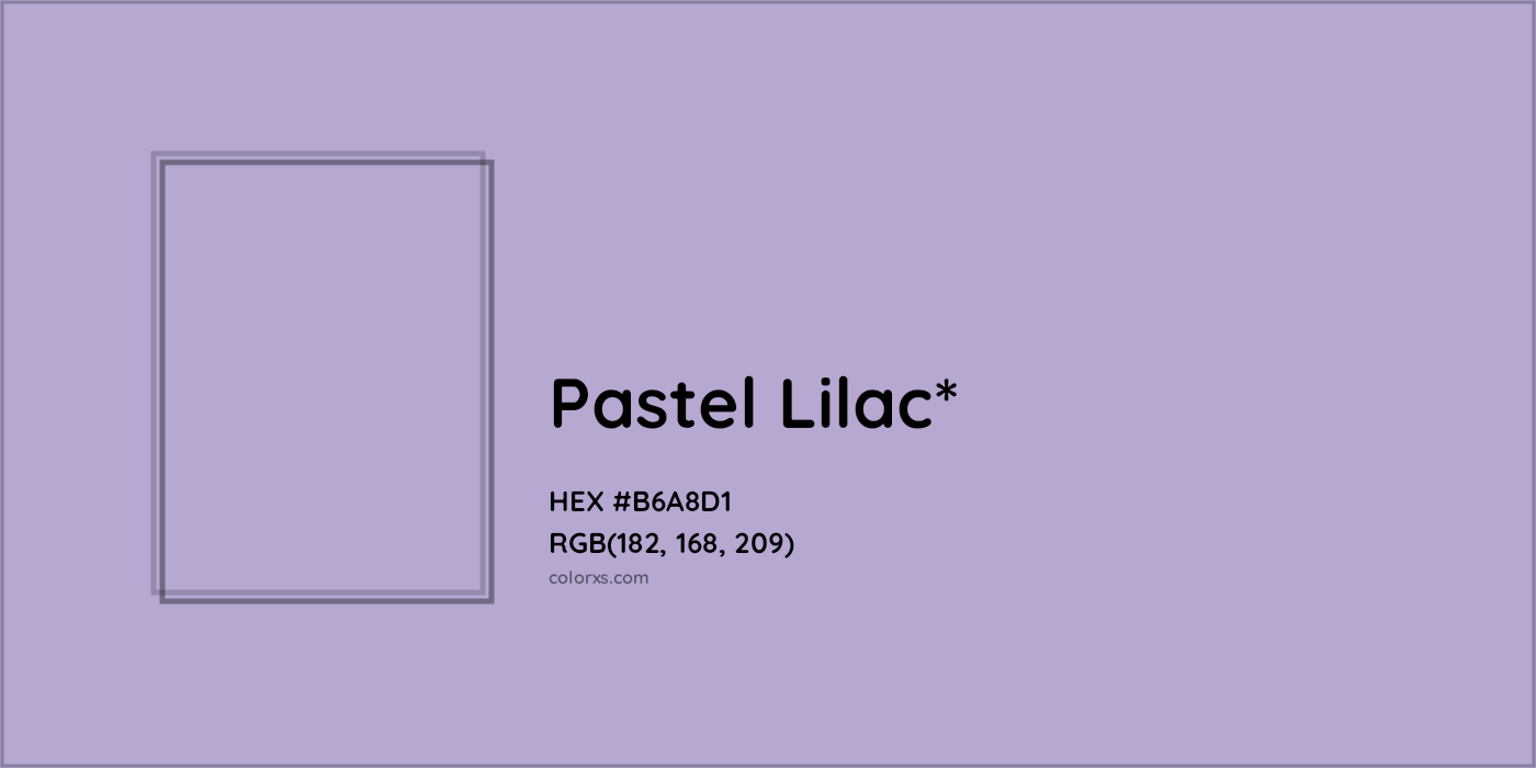 HEX #B6A8D1 Color Name, Color Code, Palettes, Similar Paints, Images