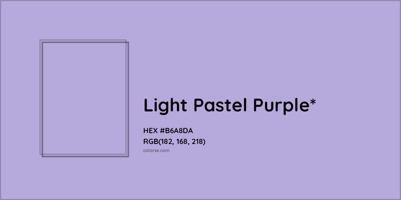 HEX #B6A8DA Color Name, Color Code, Palettes, Similar Paints, Images
