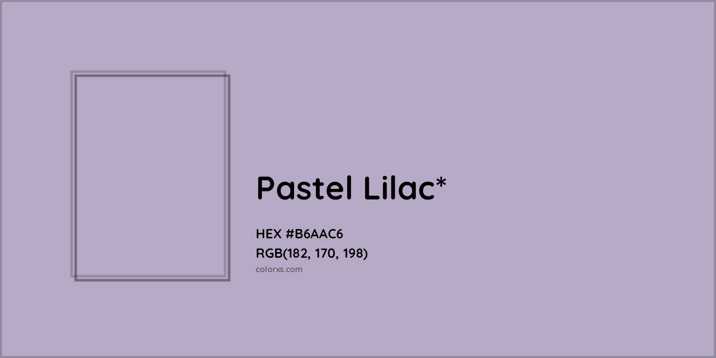 HEX #B6AAC6 Color Name, Color Code, Palettes, Similar Paints, Images
